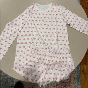 NWOT LAKE Pink Heart Pajamas